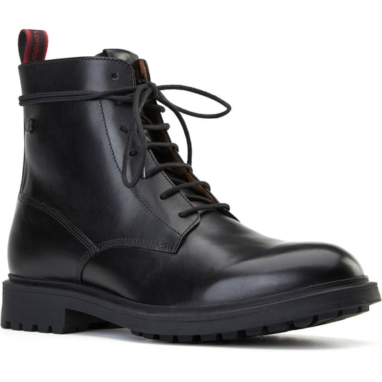 Base London Brunel Leren Heren Zwarte Enkelboots - Image 1