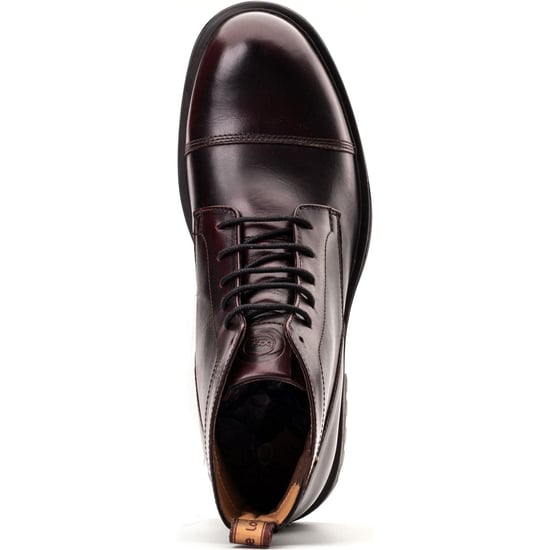 Base London Boulton Leren Heren Bordo Enkellaarzen - Image 4