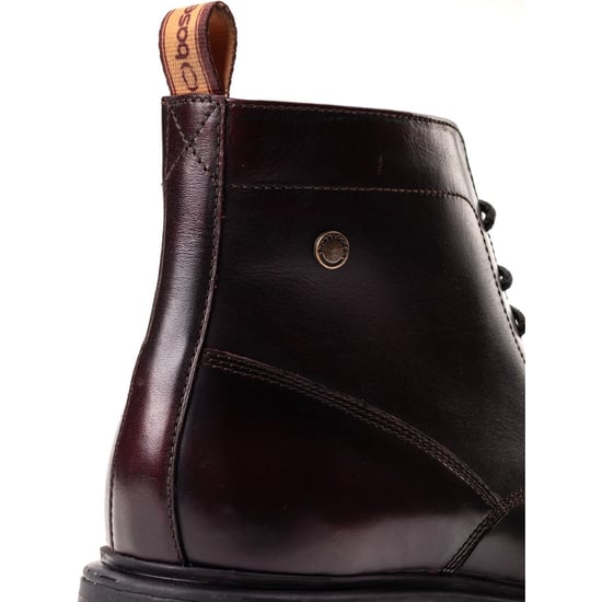 Base London Boulton Leren Heren Bordo Enkellaarzen - Image 6