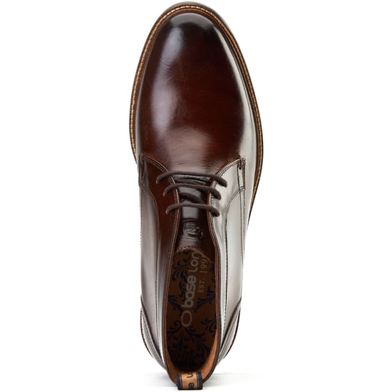 Base London Lincoln Lederen Heren Burnt Brown Enkellaarsjes - Image 4