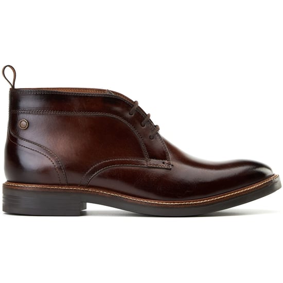 Base London Lincoln Lederen Heren Burnt Brown Enkellaarsjes - Image 5