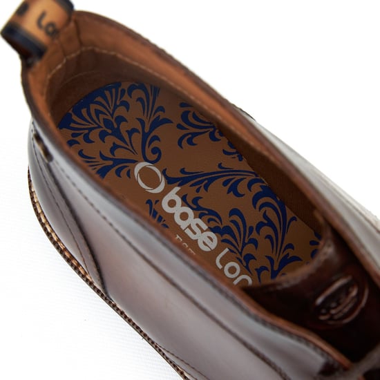 Base London Lincoln Lederen Heren Burnt Brown Enkellaarsjes - Image 6