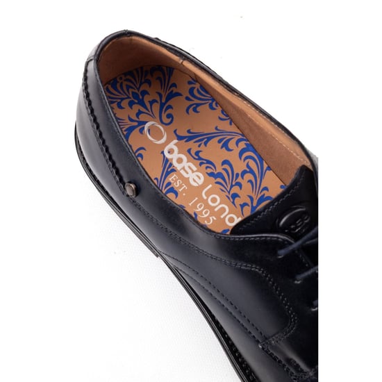 Base London Mouw Leren Heren Marineblauwe Veterschoenen - Image 6