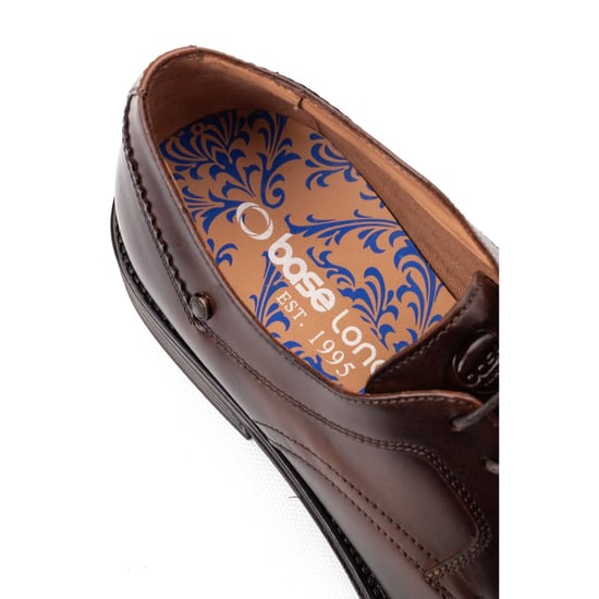 Base London Mouw Leer Heren Bruine Veterschoenen - Image 5