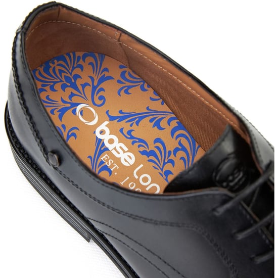 Base London Mouw Leren Heren Zwarte Veterschoenen - Image 6