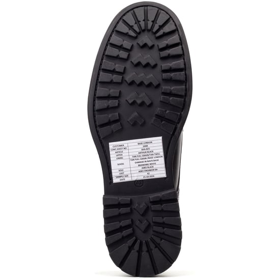 Base London Locke Leren Heren Zwarte Veterschoenen - Image 3