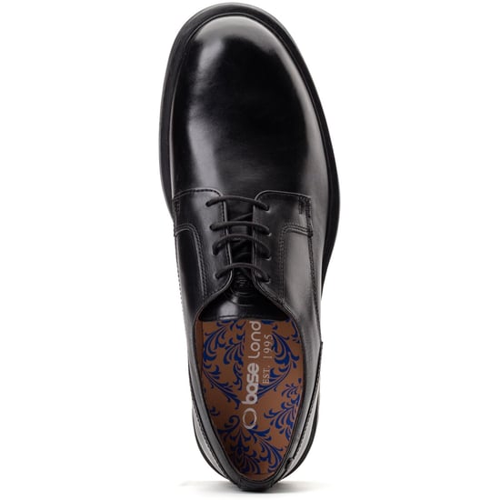 Base London Locke Leren Heren Zwarte Veterschoenen - Image 4