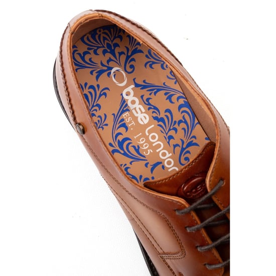 Base London Mouw Leer Heren Tan Veterschoenen - Image 6