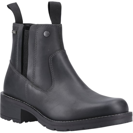 Hunter Skye Dealer Boot Leren Zwarte Damesschoenen - Image 1