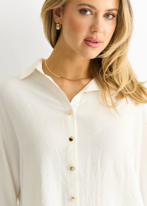Witte Kimono Oversized Blouse - Image 2