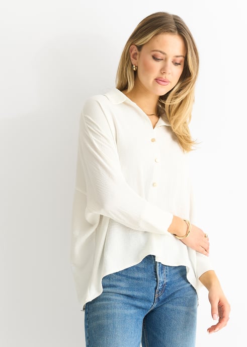 Witte Kimono Oversized Blouse - Image 3