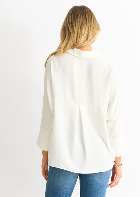 Witte Kimono Oversized Blouse - Image 4