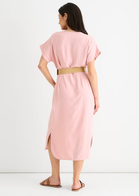 Blush Air Flow oversized jurk met ceintuur - Image 4