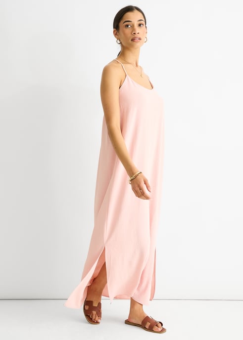 Blush Strappy Airflow oversized jurk met gekruiste rug - Image 3