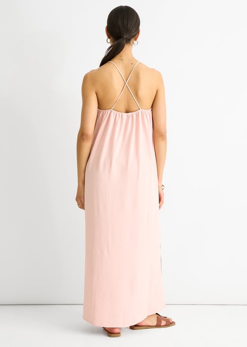 Blush Strappy Airflow oversized jurk met gekruiste rug - Image 4