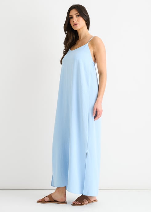 Airflow oversized jurk met blauwe bandjes aan de achterkant - Image 3