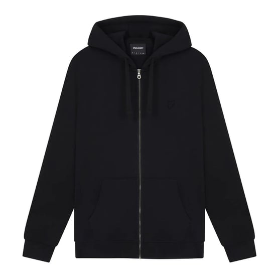 Lyle & Scott Tonal Eagle Jet Black Hoodie Met Rits - Image 1