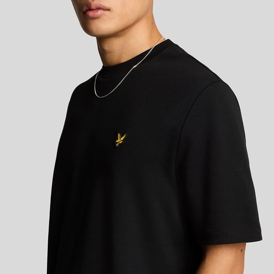 Heren Lyle And Scott Interlock T-shirt in Zwart - Image 4