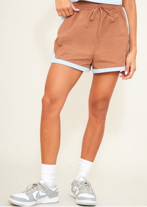 Chocolade Shell Contrast Runner Korte Broek - Image 2