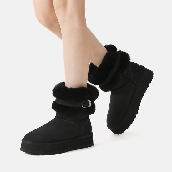 EVER AU Australië Vrouwen Borstel 3-Weg Stijl Platform Midlaarzen - Image 3