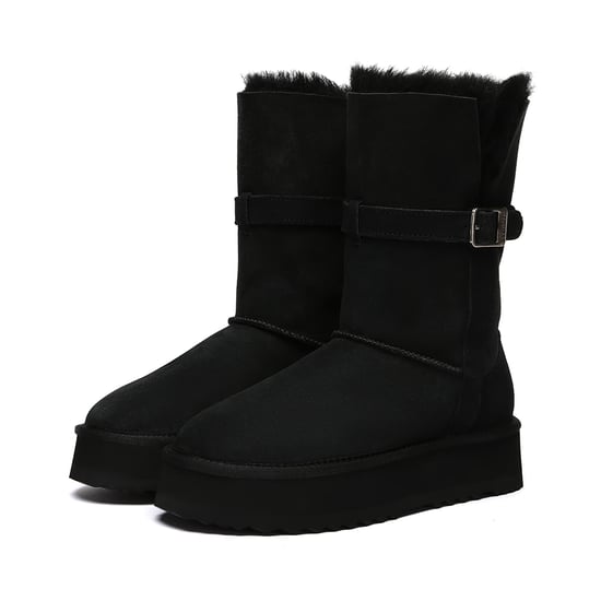 EVER AU Australië Vrouwen Borstel 3-Weg Stijl Platform Midlaarzen - Image 6