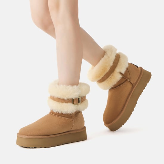 EVER AU Australia Dames Brush 3-Way Style Platform Mid Boots - Image 4