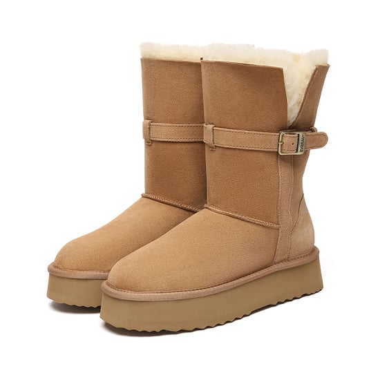 EVER AU Australia Dames Brush 3-Way Style Platform Mid Boots - Image 6