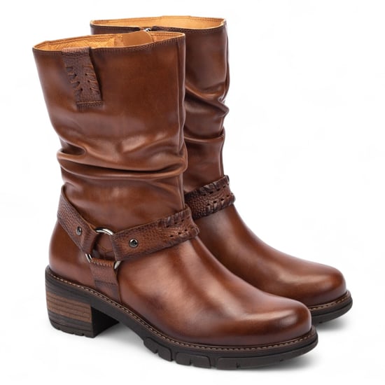 Pikolinos Dames Mid-Calf Cuero Bruine Leren Hoge Enkellaarsjes - San Sebastia - Image 3