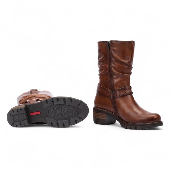 Pikolinos Dames Mid-Calf Cuero Bruine Leren Hoge Enkellaarsjes - San Sebastia - Image 5