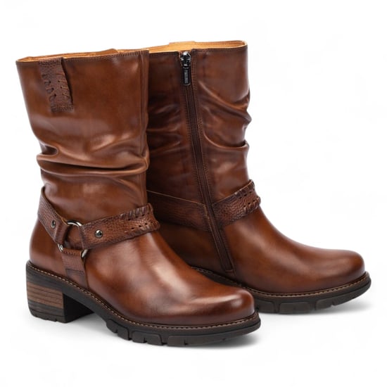 Pikolinos Dames Mid-Calf Cuero Bruine Leren Hoge Enkellaarsjes - San Sebastia - Image 6