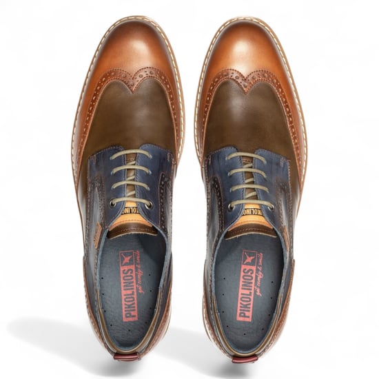 Pikolinos Heren Brandy Bruine Leren Brogue Veterschoenen Oxford - Avila - Image 5