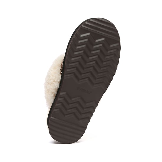 EVER AU Australië Dames Crake Gebreide Platform Schapenvacht Slippers - Image 6