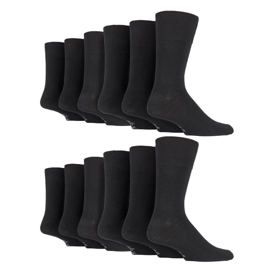 12 Paar Heren Gentle Grip Losse Boven Sokken | Extra Brede Niet-Elastische Sokken - Image 1
