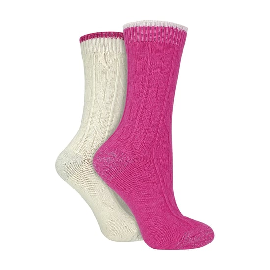 2-pack Dames Kabelgebreide Hak- en Teen Sokken - Image 1
