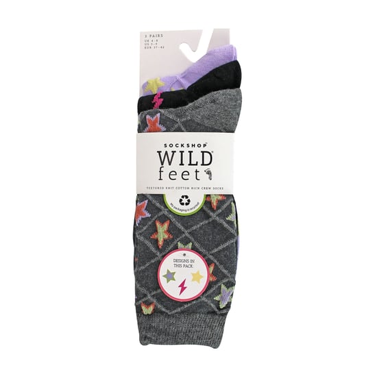 3-Pack Dames Modieuze Textuur Gebreide Katoenen Sokken - Image 2