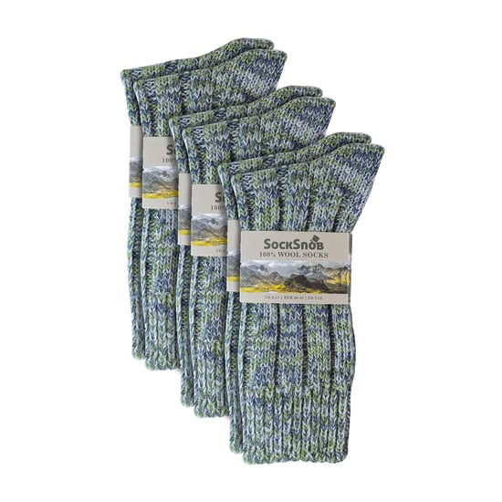 3-Pack Heren Warm 100% Wol Geribbelde Sokken met Versterkte Hak en Neus - Image 2