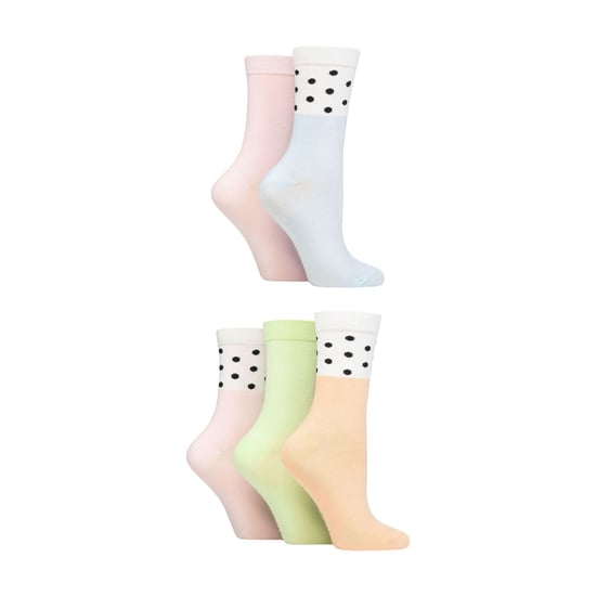 5-pack Dames Jacquard Patroon Crew Sokken - Image 1