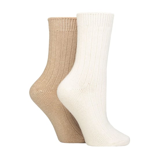 2-Pack Dames Cashmere Wol BedSokken voor Slaap - Image 1