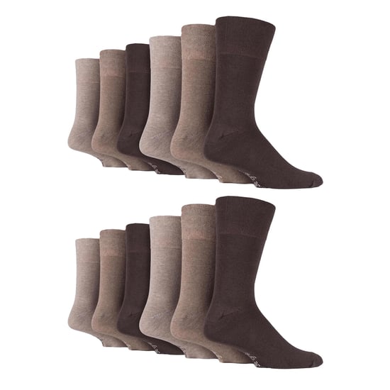 12 Paar Heren Zachte Grip Losse Top Sokken | Extra Brede Niet-Elastische Sokken - Image 1