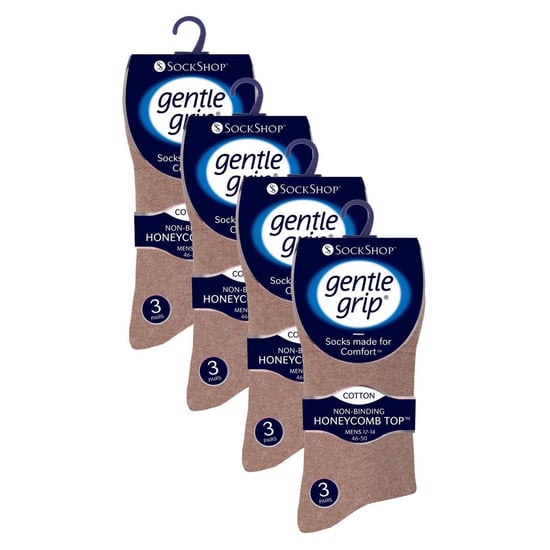 12 Paar Heren Zachte Grip Losse Top Sokken | Extra Brede Niet-Elastische Sokken - Image 2