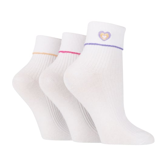 3-Pack Damesmode Omgevouwen Top Rib Lounge Sokken - Image 1