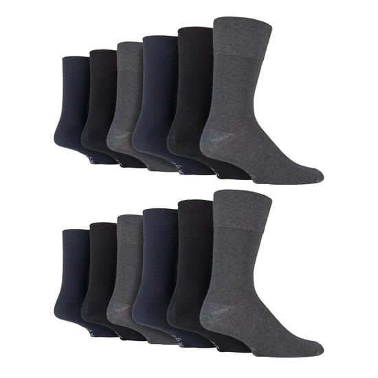 12 Paar Heren Gentle Grip Losse Top Sokken | Extra Brede Niet-Elastische Sokken - Image 1