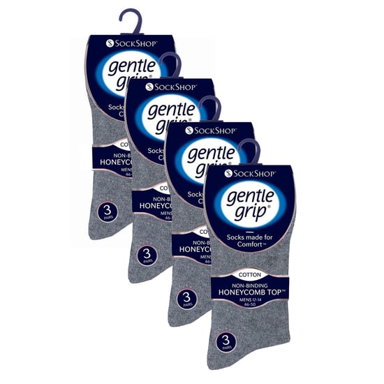 12 Paar Heren Gentle Grip Losse Top Sokken | Extra Brede Niet-Elastische Sokken - Image 2