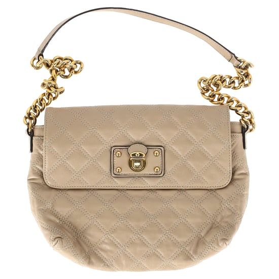 Marc Jacobs Gequilted Schoudertas in Beige Leer - Image 1