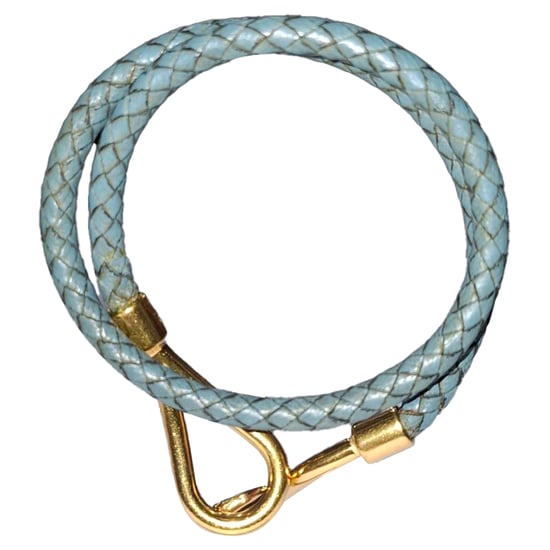 Hermès Jumbo H Armband in Blauw Leer - Image 1