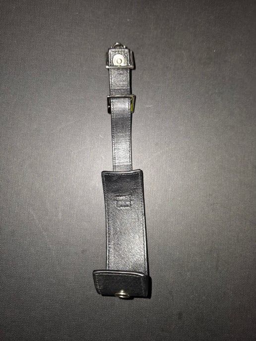 Saint Laurent Monogram Bracelet in Black Leather - Image 3