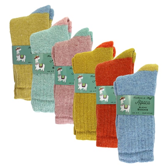 6 Paar Dames Alpaca Lounge Sokken Voor Het Bed - Image 2