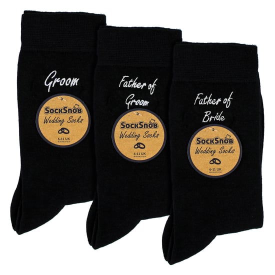 3 Paar Heren Trouwsokken voor Vader van de Bruidegom en Bruid | Trou cadeau - Image 2