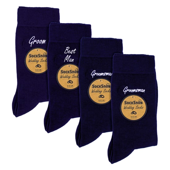 4 Paar Heren Trouwsokken voor Bruidegom, Groomsman en Beste Man - Image 2