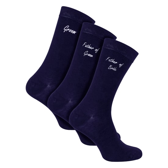 3 Paar Heren Trouwsokken voor Vader van de Bruidegom & Bruid | Trouwring Geschenk - Image 1